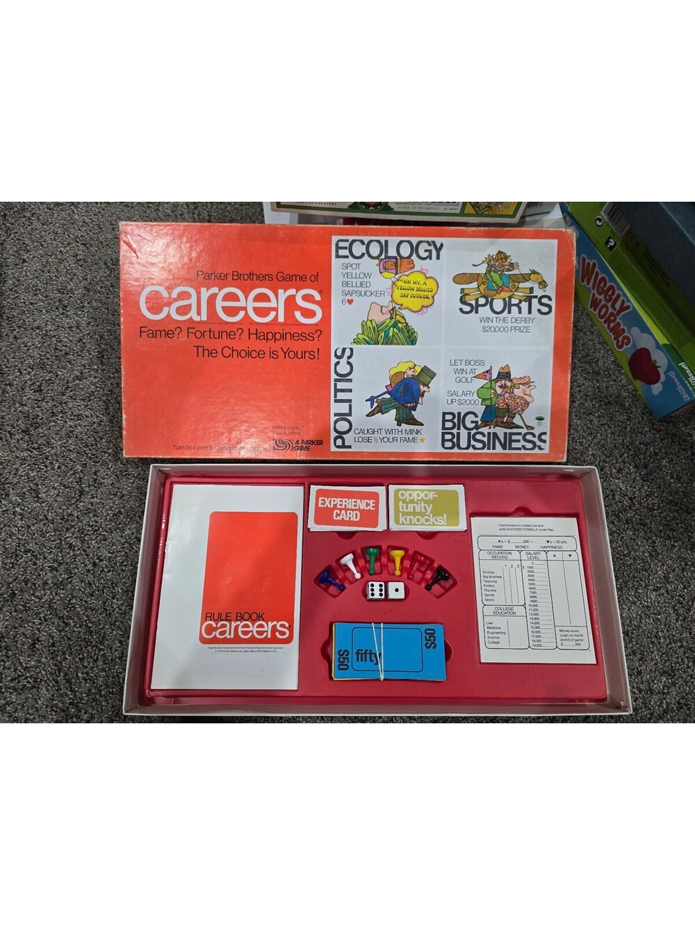 Parker Brothers Careers Board Game 1971 Vintage Edition